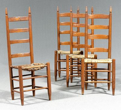 Set of four Mace ladder back