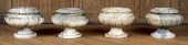 SET OF FOUR MARBLE GARDEN URNS