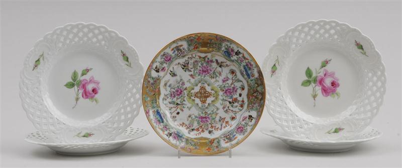 SET OF FOUR MEISSEN PORCELAIN