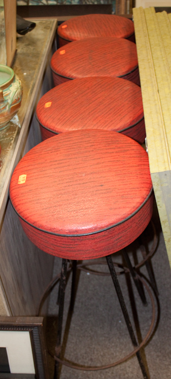 Set of four mid-century modern iron