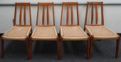 SET OF FOUR MID-CENTURY TEAK A