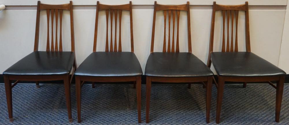SET OF FOUR MID-CENTURY WALNUT