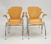 SET OF FOUR MODERN DESIGN ARMC