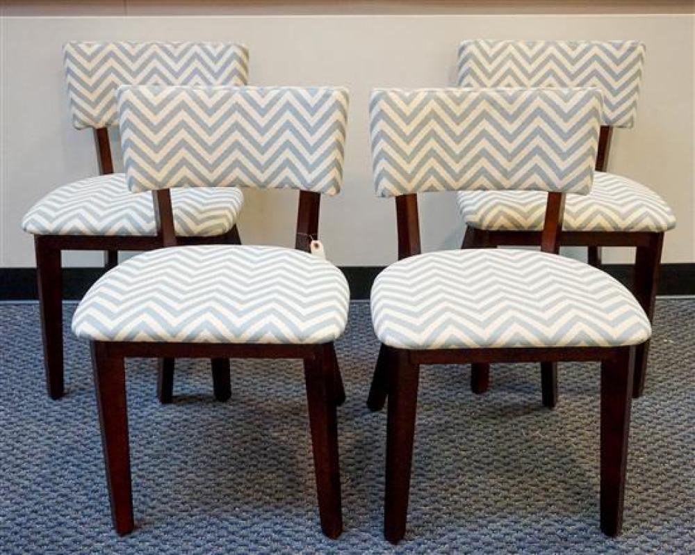 SET OF FOUR MODERN MAHOGANY