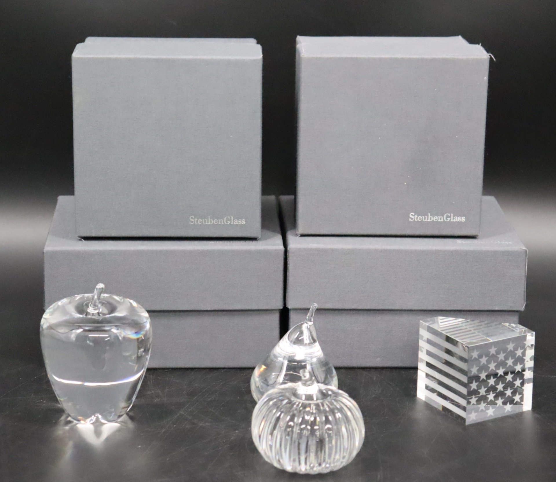 SET OF FOUR MODERN STEUBEN