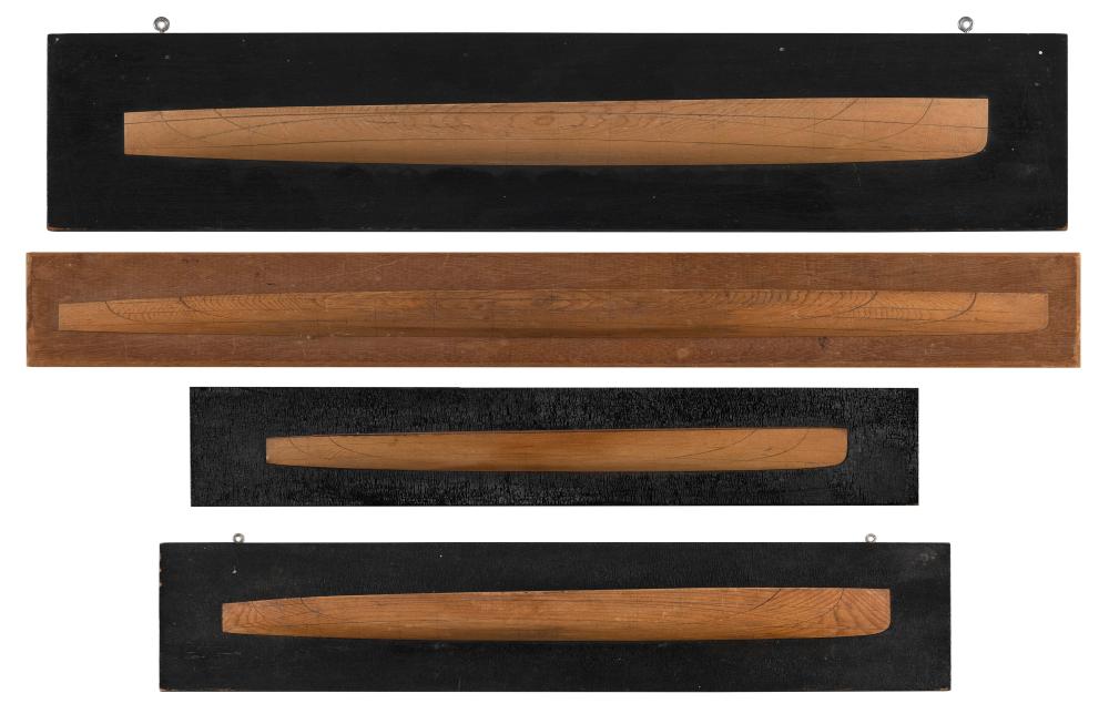 SET OF FOUR MOUNTED SMALL HALF HULL