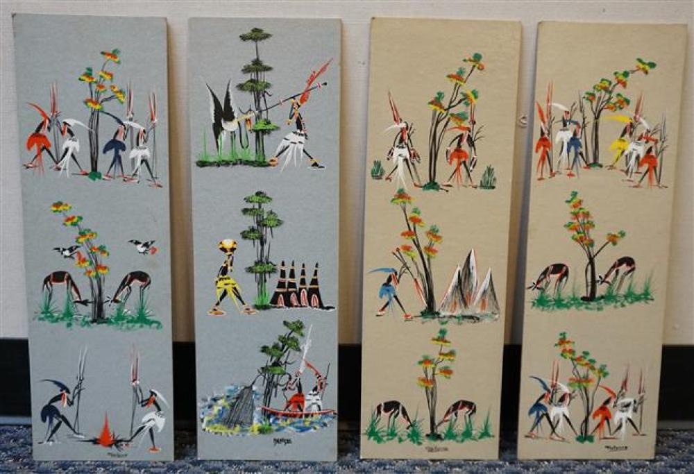 SET OF FOUR NIGERIAN MIXED MEDIA