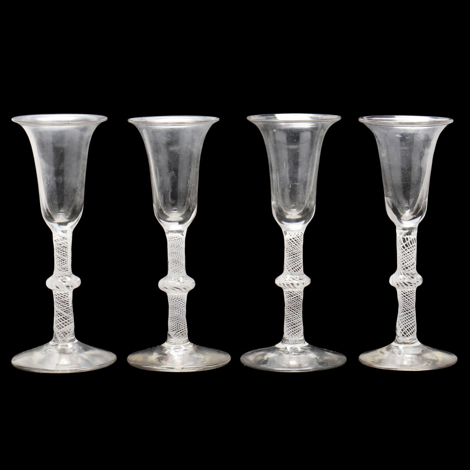 SET OF FOUR OPAQUE TWIST DRINKING