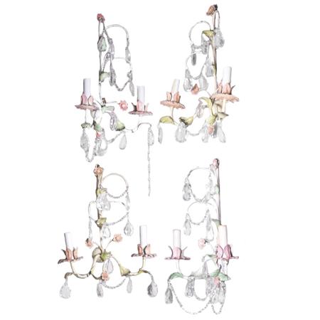 Set of Four Painted Tole and