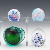 SET OF FOUR PAPERWEIGHTS  One