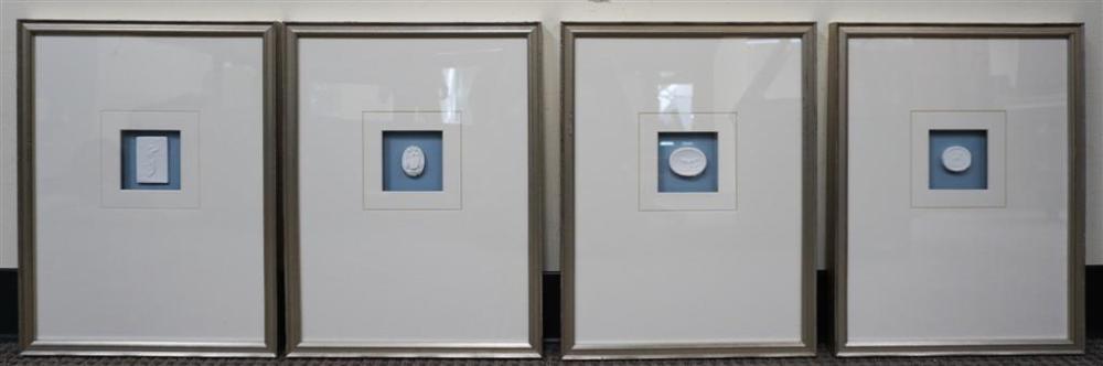SET OF FOUR PLASTER CLASSICAL