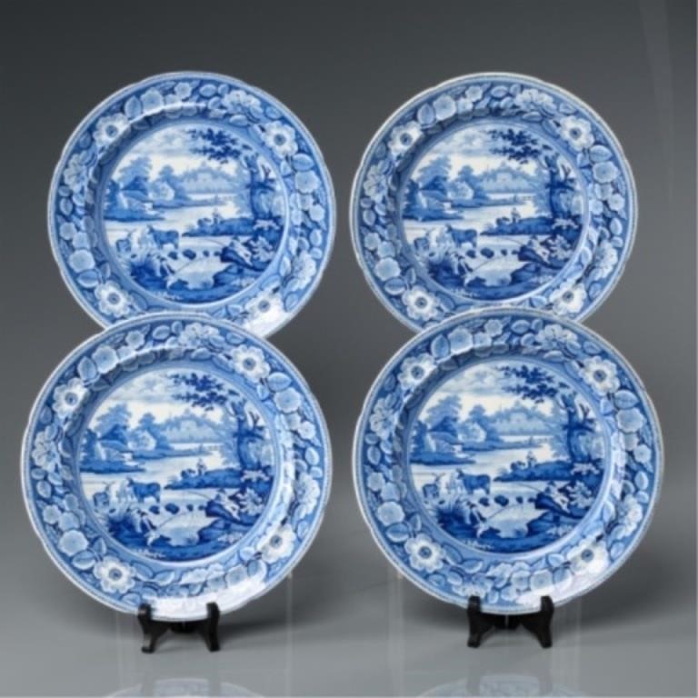 SET OF FOUR PLATES BY JOHN MEIR