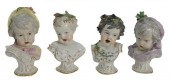 SET OF FOUR PORCELAIN BABY BUS