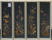 SET OF FOUR PRESSED DRIED FLOW