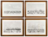 SET OF FOUR PRINTS "ABANDONMEN
