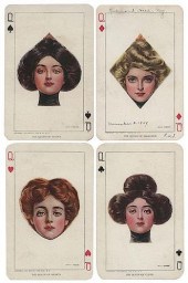 SET OF FOUR QUEENS PLAYING CAR