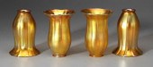 Set of four Quezel art glass s
