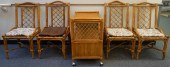 SET OF FOUR RATTAN DINING CHAI