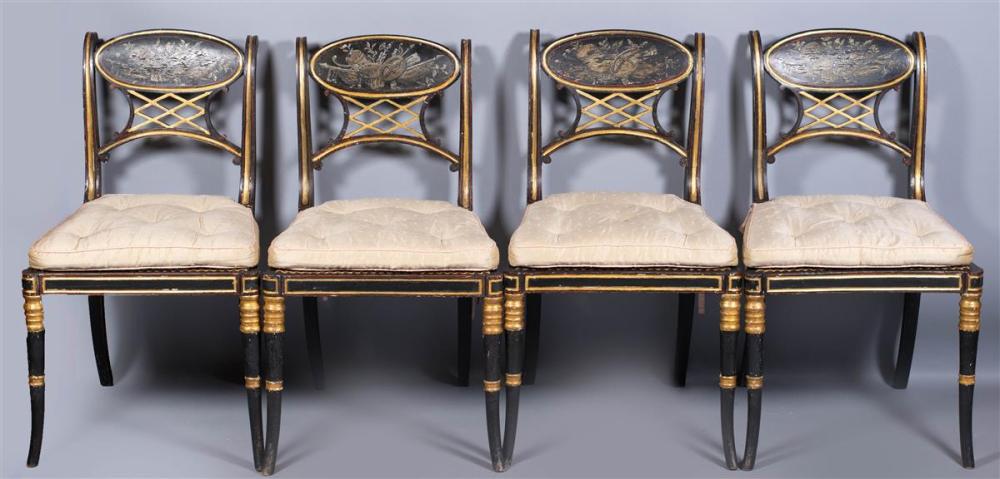SET OF FOUR REGENCY PARCEL-GILT