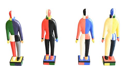 SET OF FOUR REPLICA PAPIER MACHE