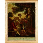 SET OF FOUR REVERSE GLASS MEZZ