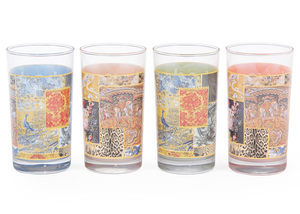 SET OF FOUR ROBERTO CAVALLI GLASS
