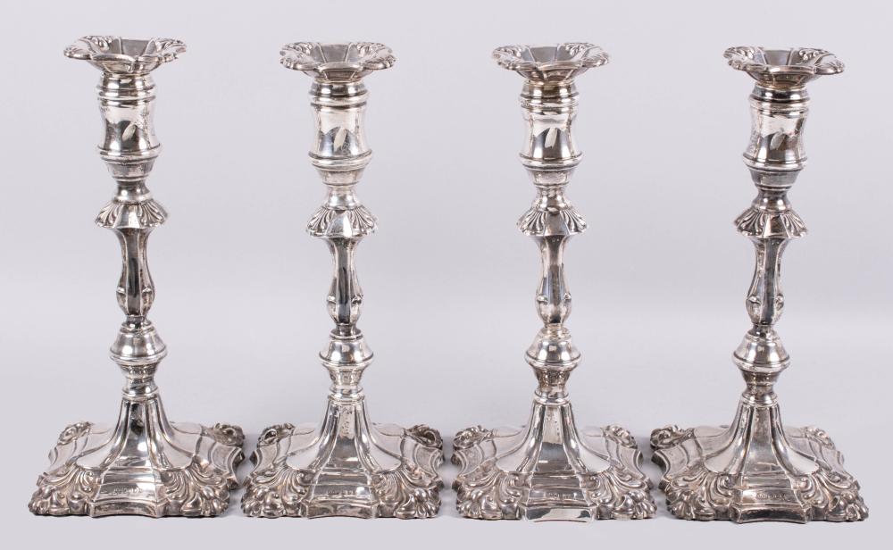 SET OF FOUR ROCOCO STYLE SILVER