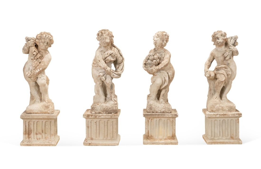 SET OF FOUR SEASONS CAST STONE