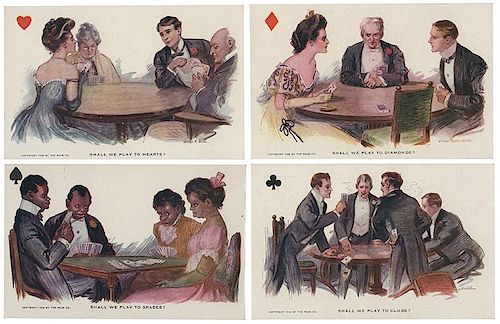 SET OF FOUR “SHALL WE” PLAYING CARD