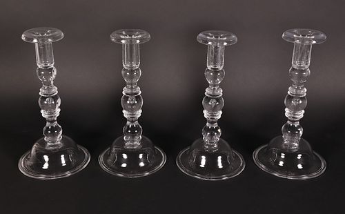 SET OF FOUR SIGNED STEUBEN