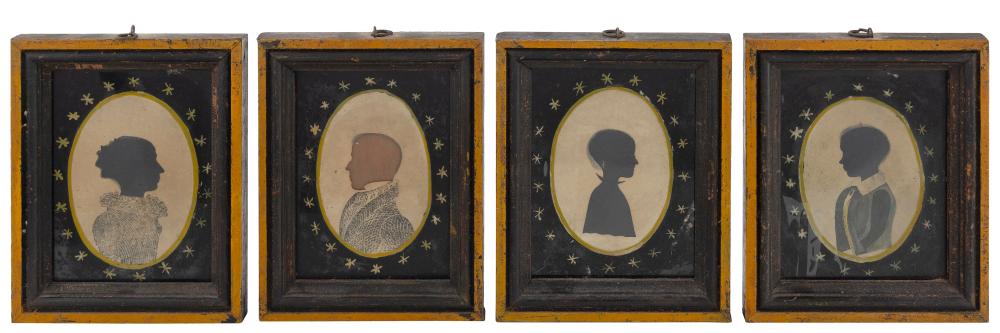 SET OF FOUR SILHOUETTES, TWO