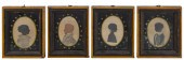 SET OF FOUR SILHOUETTES, TWO A