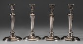 Set of Four Silver-Plated Cand