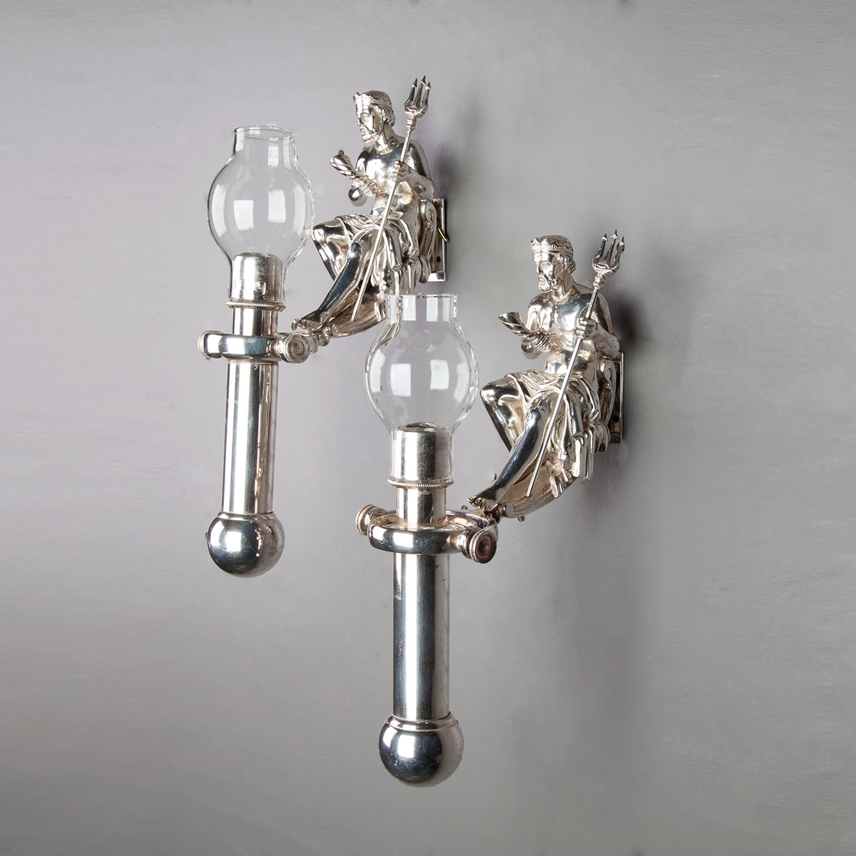 Set of Four Silvered Ship??Ts