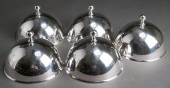 SET OF FOUR SILVERPLATE COLUMN
