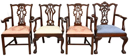 SET OF FOUR SIMILAR MAHOGANY