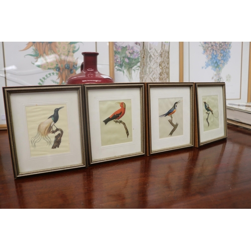 Set of four small vintage framed
