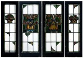 Set of four stained glass wind