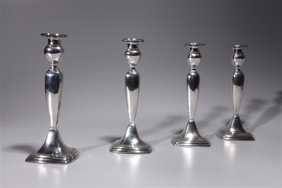 Set of four sterling silver
