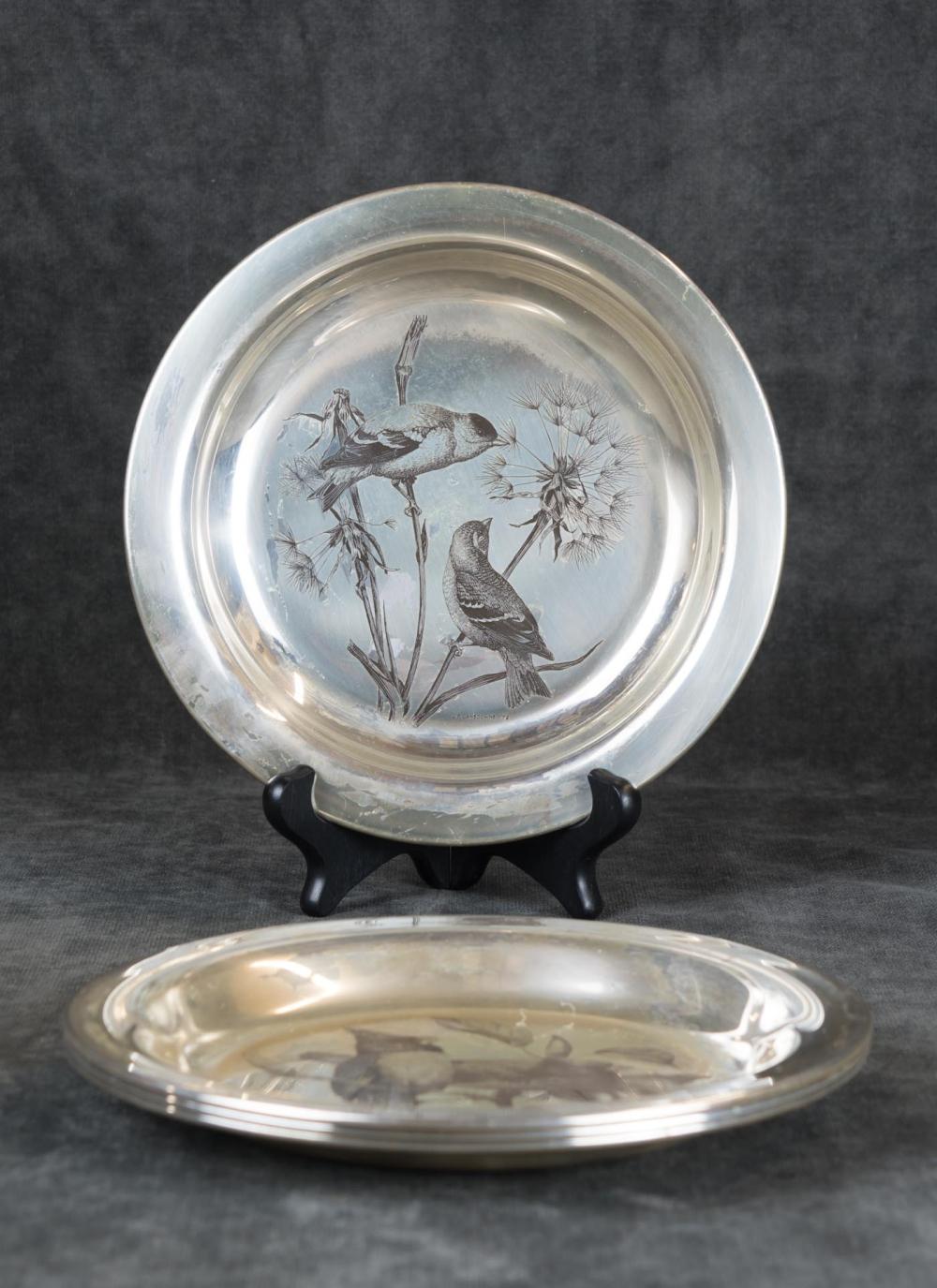 SET OF FOUR STERLING SILVER BIRD
