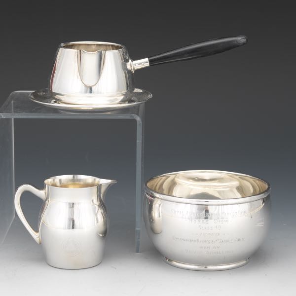 SET OF FOUR STERLING TABLE ITEMS 