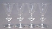 SET OF FOUR STEUBEN CRYSTAL ST