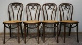 SET OF FOUR THONET STYLE BENTW