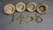SET OF FOUR VICTORIAN BRASS RO