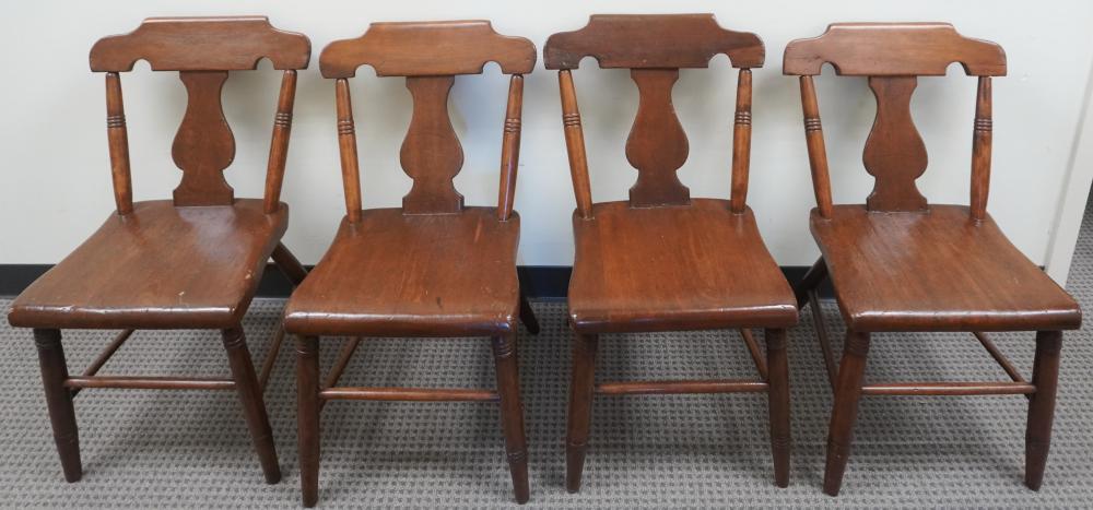 SET OF FOUR VICTORIAN WALNUT SIDE