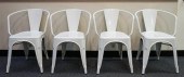SET OF FOUR WHITE PAINTED META