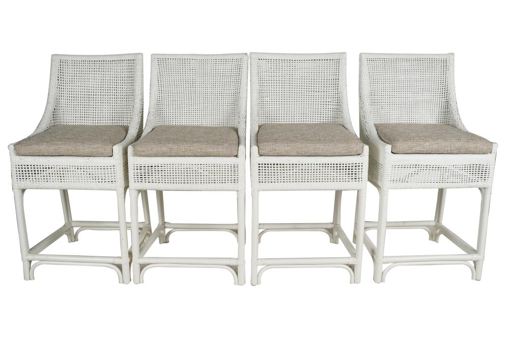 SET OF FOUR WICKER & RATTAN