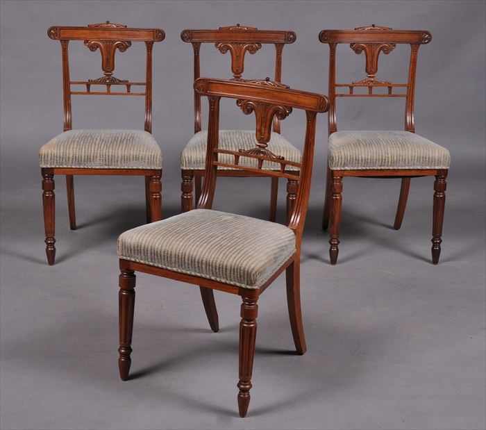 SET OF FOUR WILLIAM IV CARVED