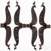 SET OF FOUR WROUGHT IRON RAM'S
