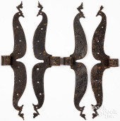 SET OF FOUR WROUGHT IRON RAM&#